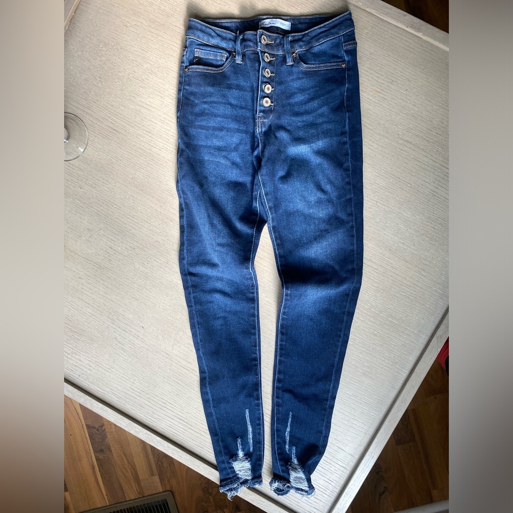 Kancan Button Up Stretch Skinny Jeans